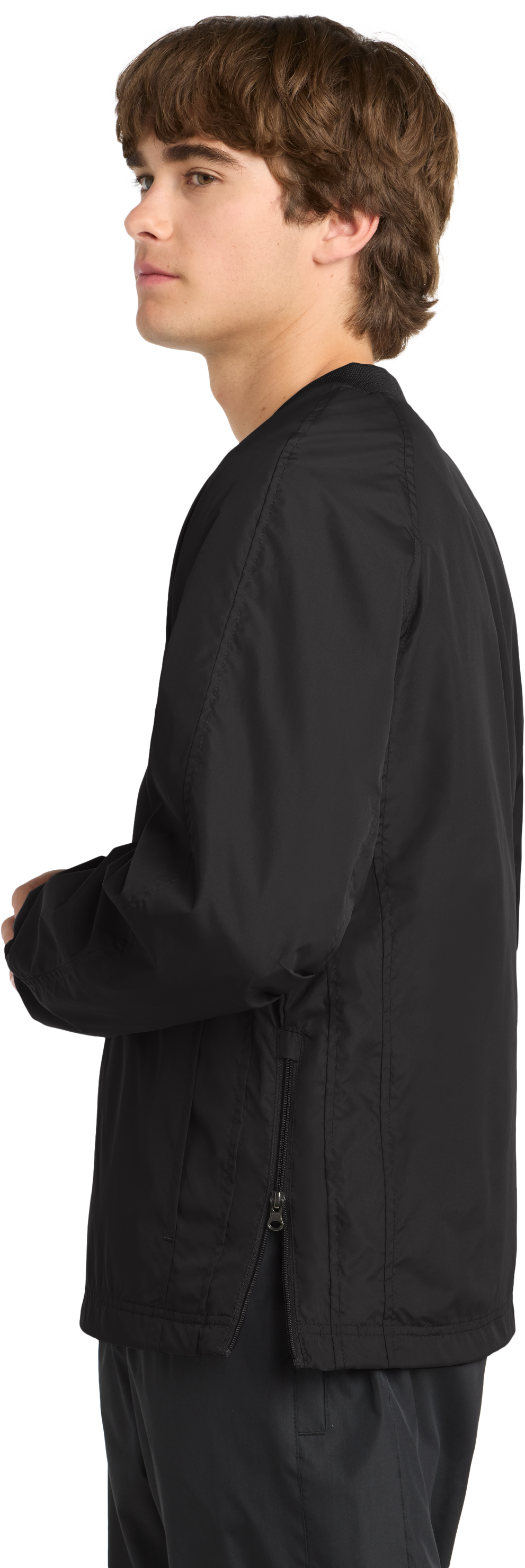 Sport-Tek V-Neck Raglan Wind Shirt with Embroidered School Logo