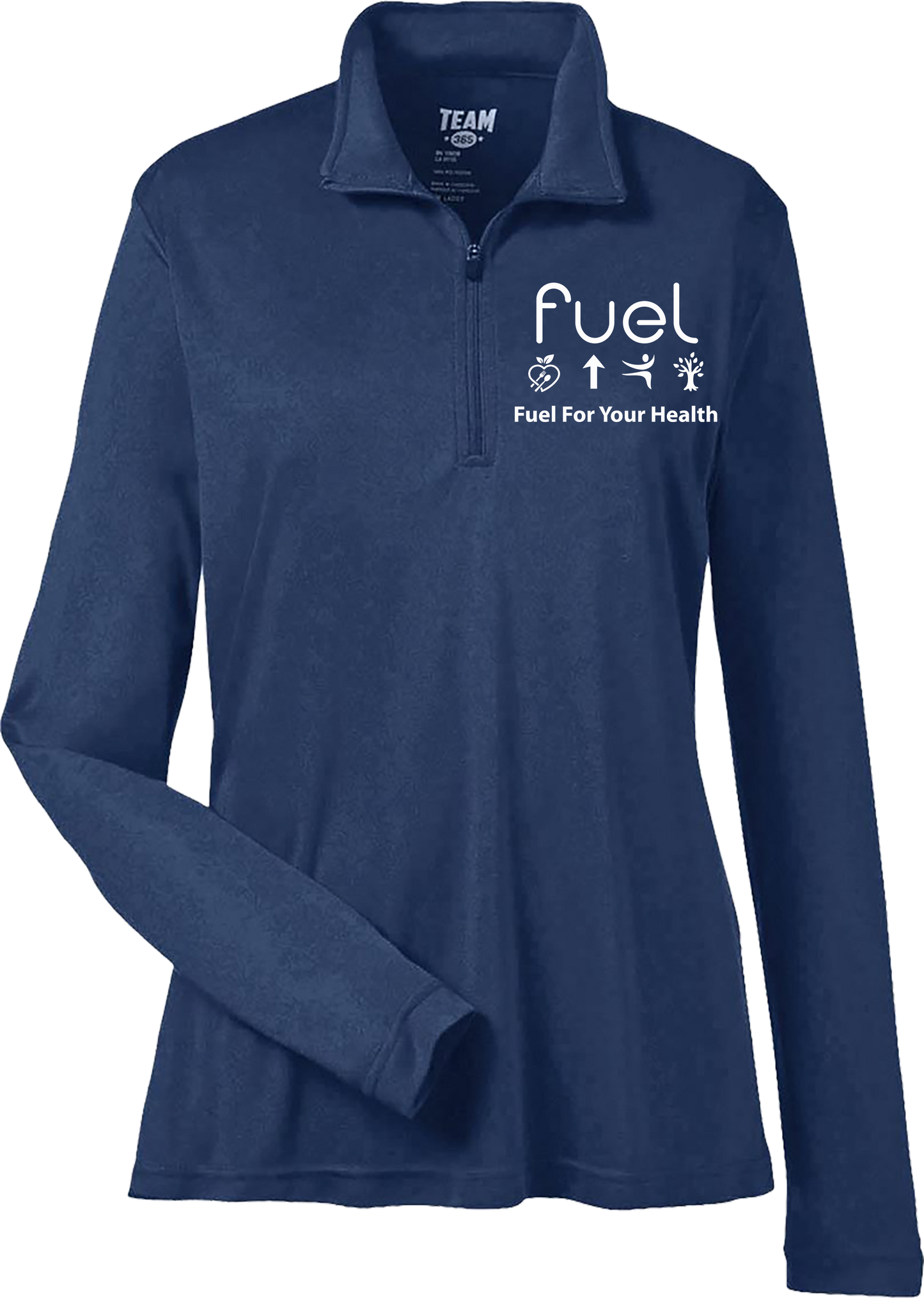 Fuel for your health Logo Quarter Zip Navy