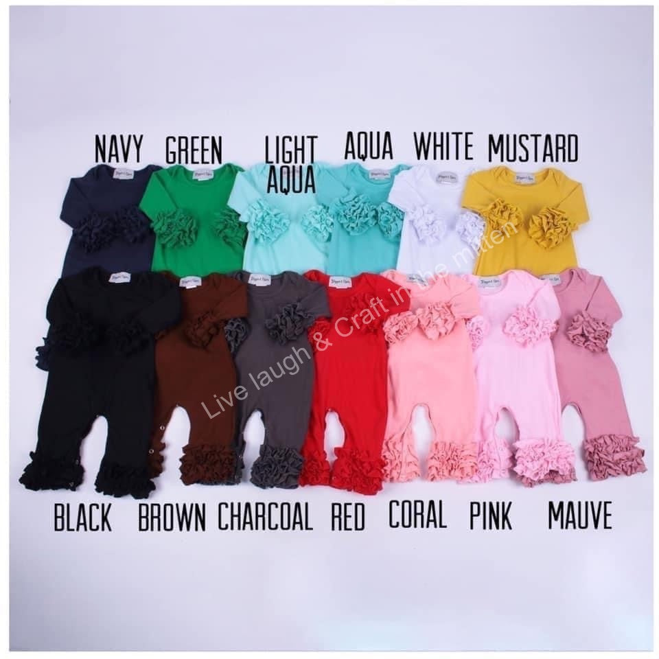 Embroidered Monogram Ruffle Outfit