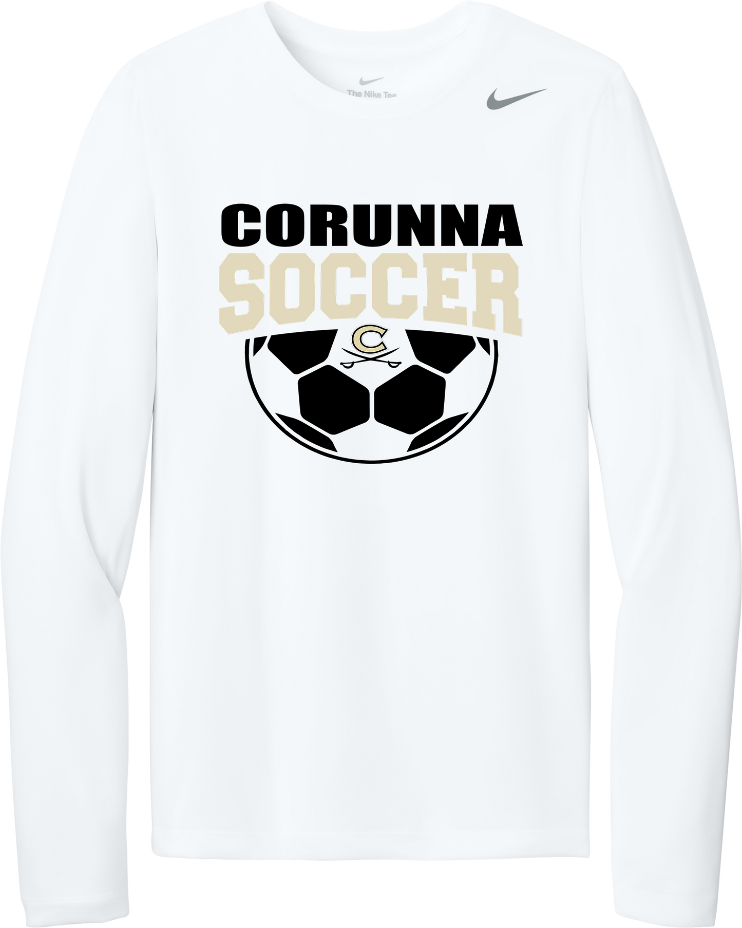 Corunna Boys Soccer Nike White Long Sleeve T-Shirt