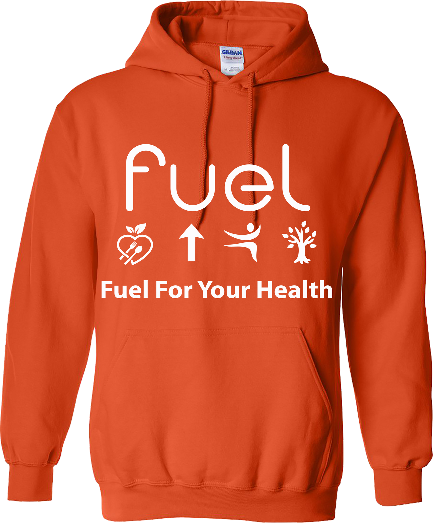 Fuel for your health Logo Orange Hoodie Sweatshirt