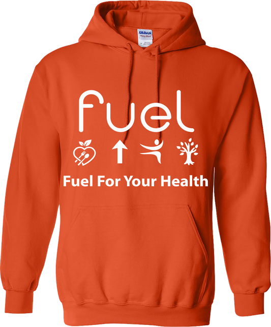 Fuel for your health Logo Orange Hoodie Sweatshirt