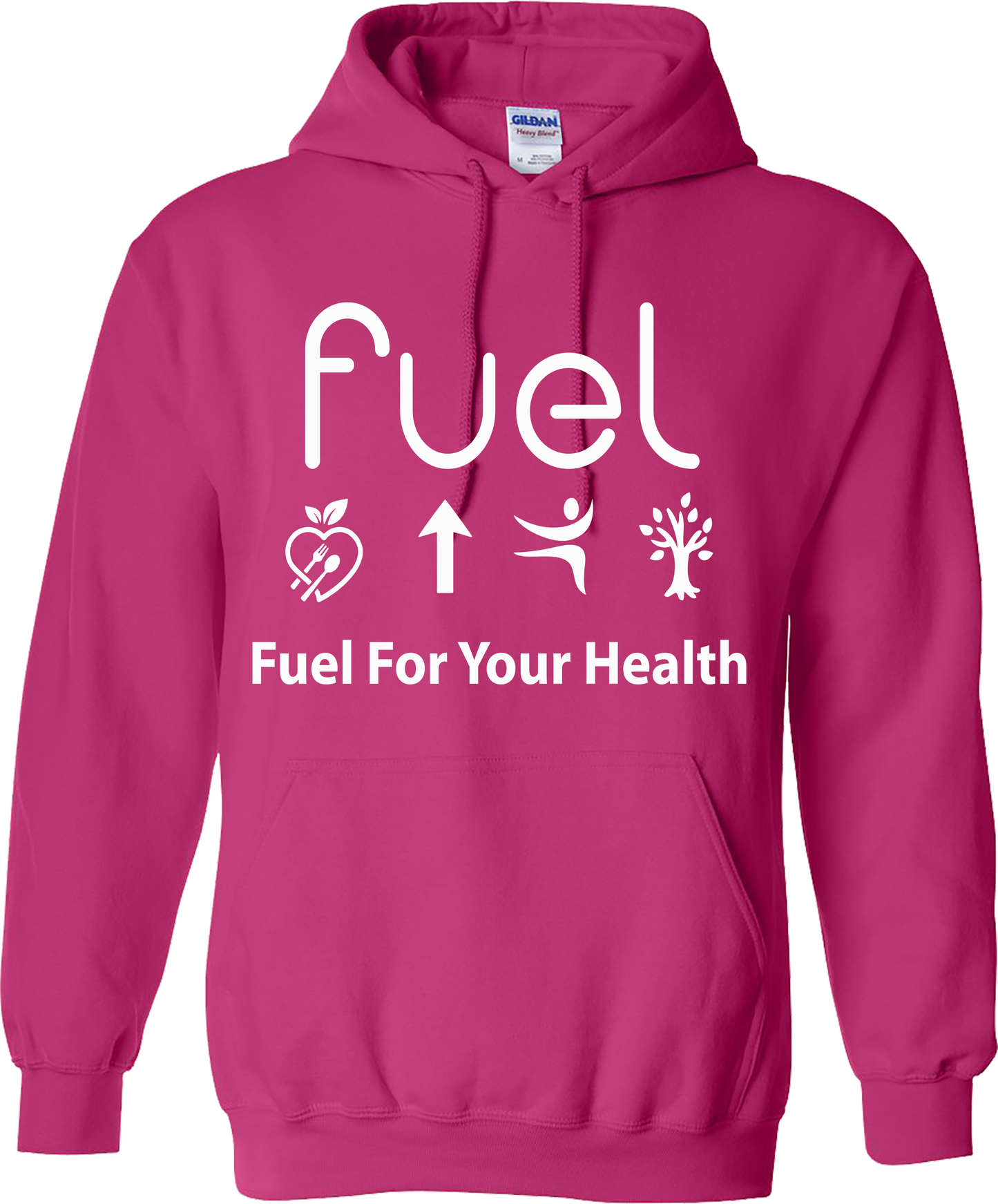 Fuel for your health Logo Pink Hoodie Sweatshirt