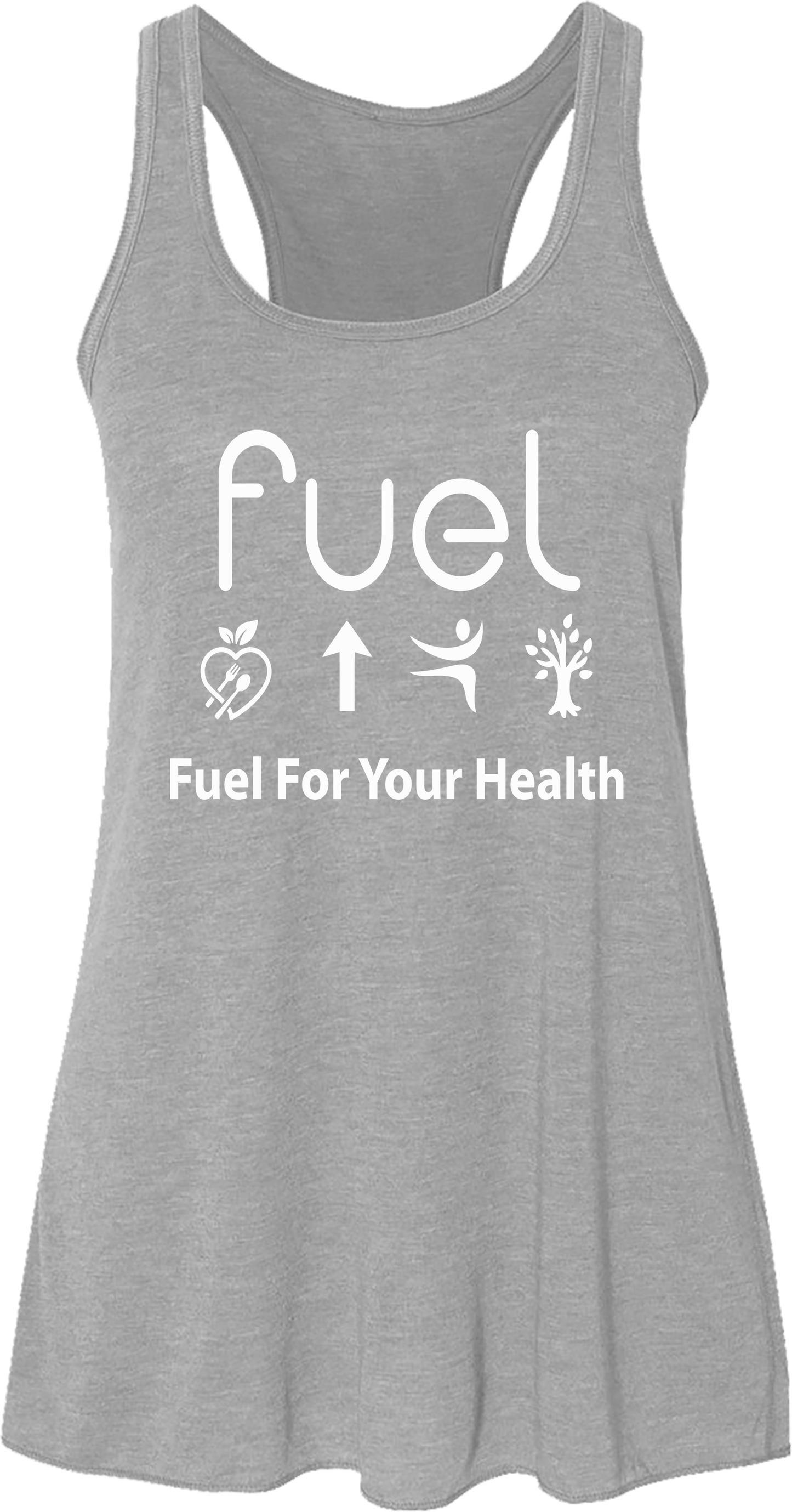 Fuel for your health Logo Gray Tank Top