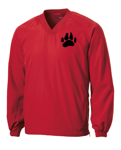 Sport-Tek V-Neck Raglan Wind Shirt with Embroidered School Logo