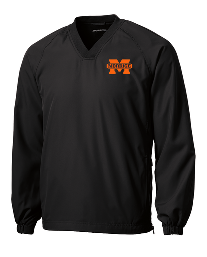 Sport-Tek V-Neck Raglan Wind Shirt with Embroidered School Logo