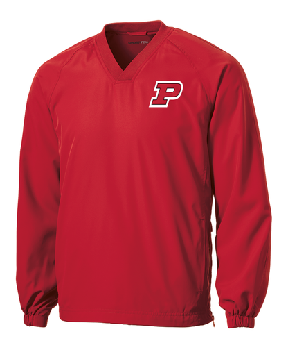 Sport-Tek V-Neck Raglan Wind Shirt with Embroidered School Logo