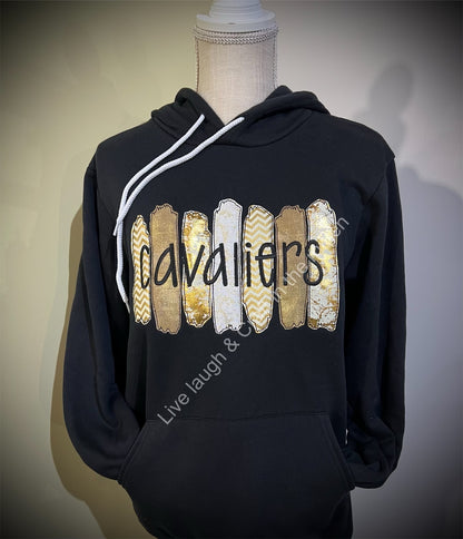 Cavaliers, Hornets, Orioles, Ramblers, Railroaders, Trojans  Embroidered Sweatshirt (Hoodie or Crewneck Only)