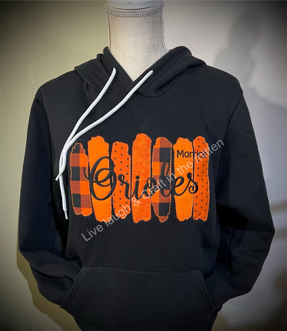 Cavaliers, Hornets, Orioles, Ramblers, Railroaders, Trojans  Embroidered Sweatshirt (Hoodie or Crewneck Only)